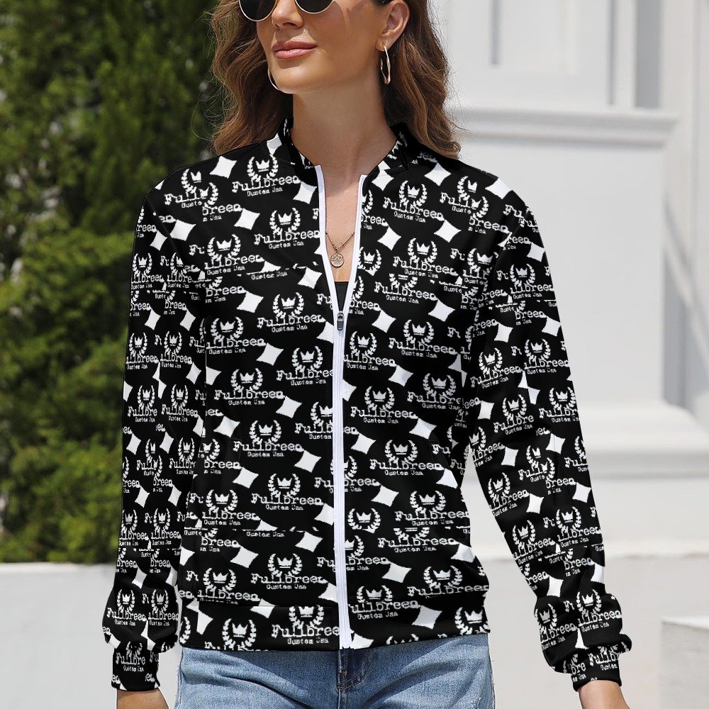 fullbreedcustom Women's Long Sleeve Zipper Jacket - Image 3