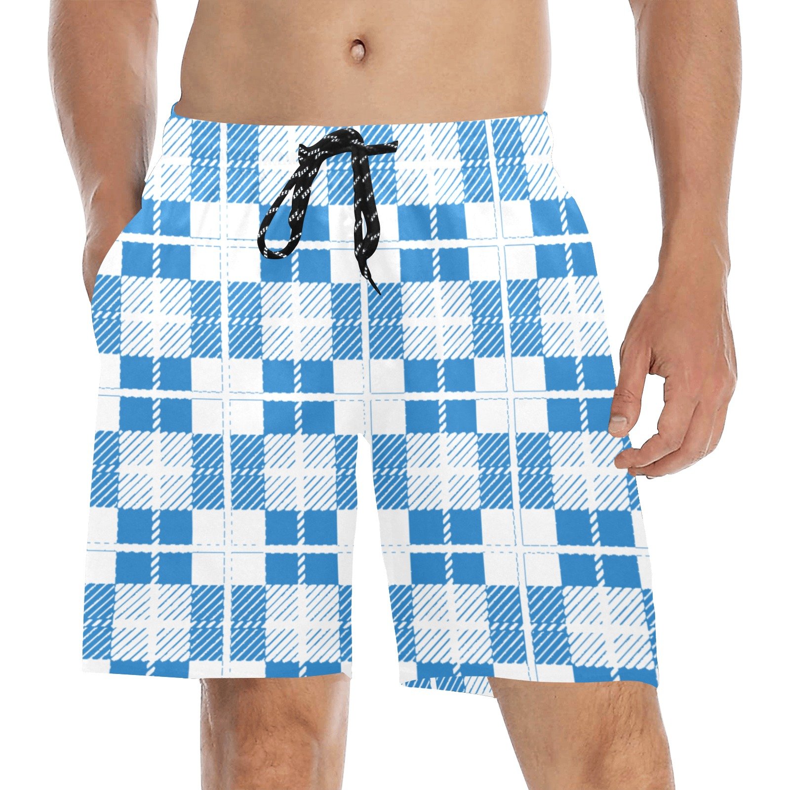 fullbreedcustom Men's Mid-Length Beach Shorts (L51)