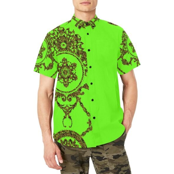 Men's AOP Short Sleeve Shirt with Chest Pocket (T53)