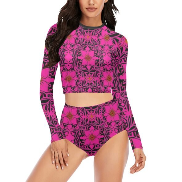 fullbreedcustom Women's Long Sleeve Bikini Set （S27）
