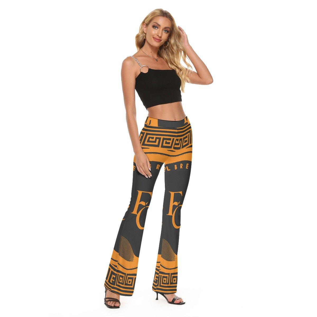 fullbreedcustom Print Women's High Elastic Flare Pants - Image 2