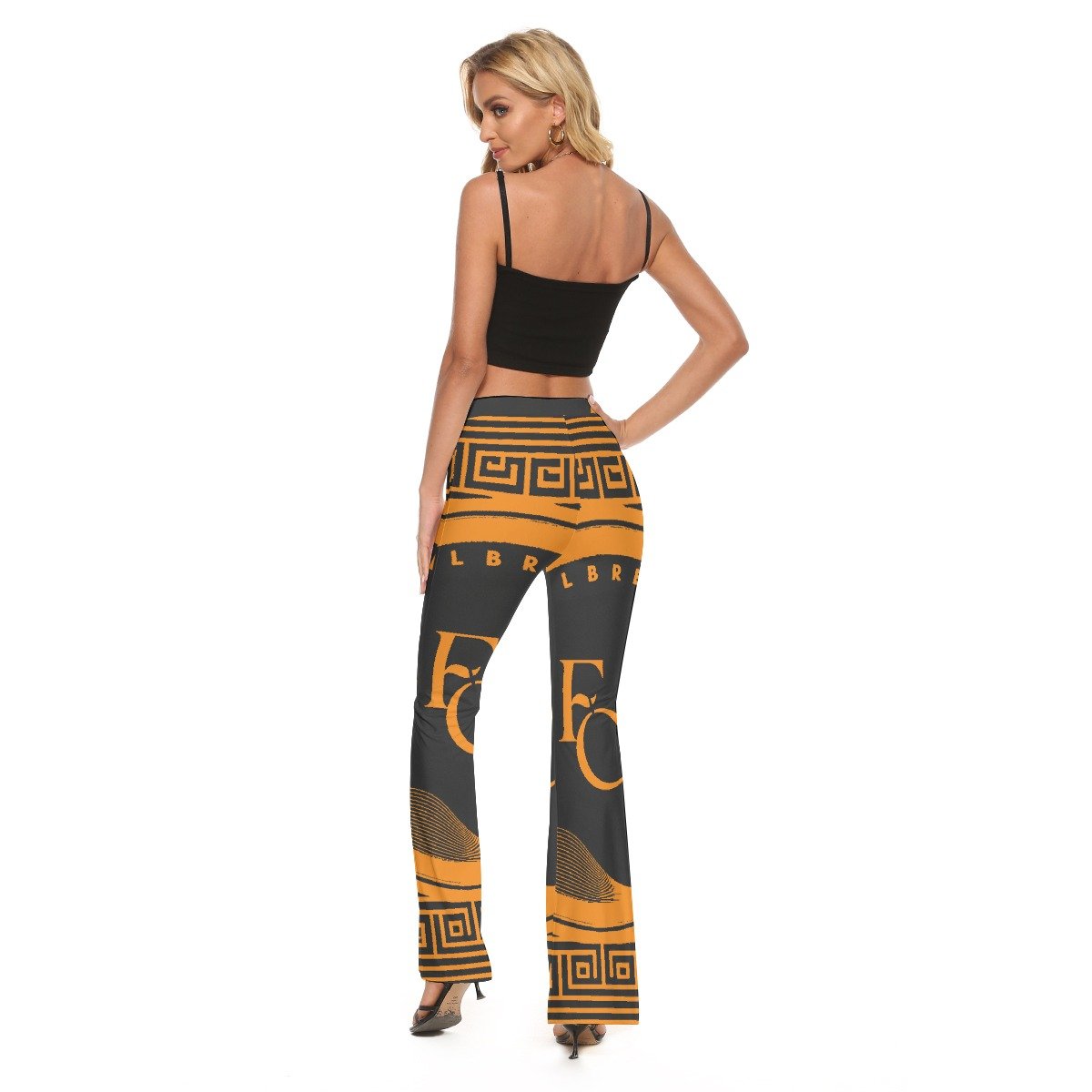 fullbreedcustom Print Women's High Elastic Flare Pants - Image 4