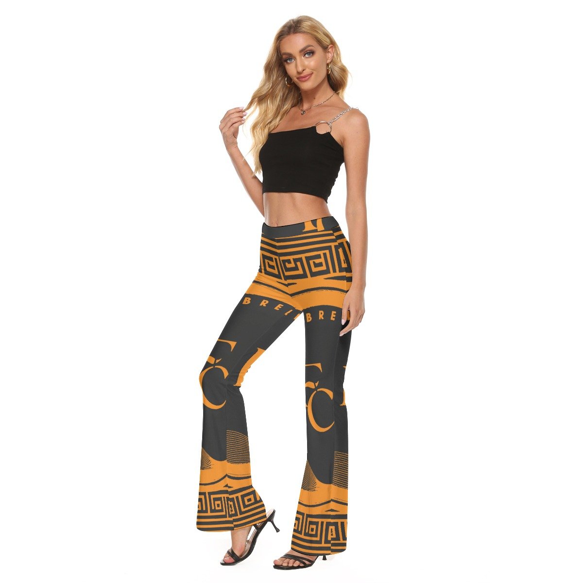 fullbreedcustom Print Women's High Elastic Flare Pants - Image 3