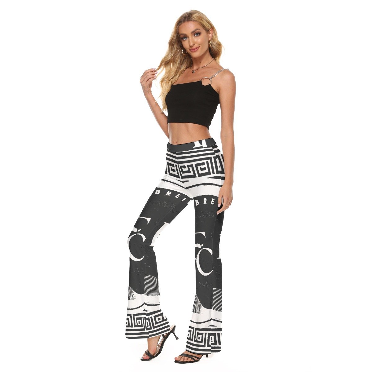 fullbreedcustom Print Women's High Elastic Flare Pants - Image 3