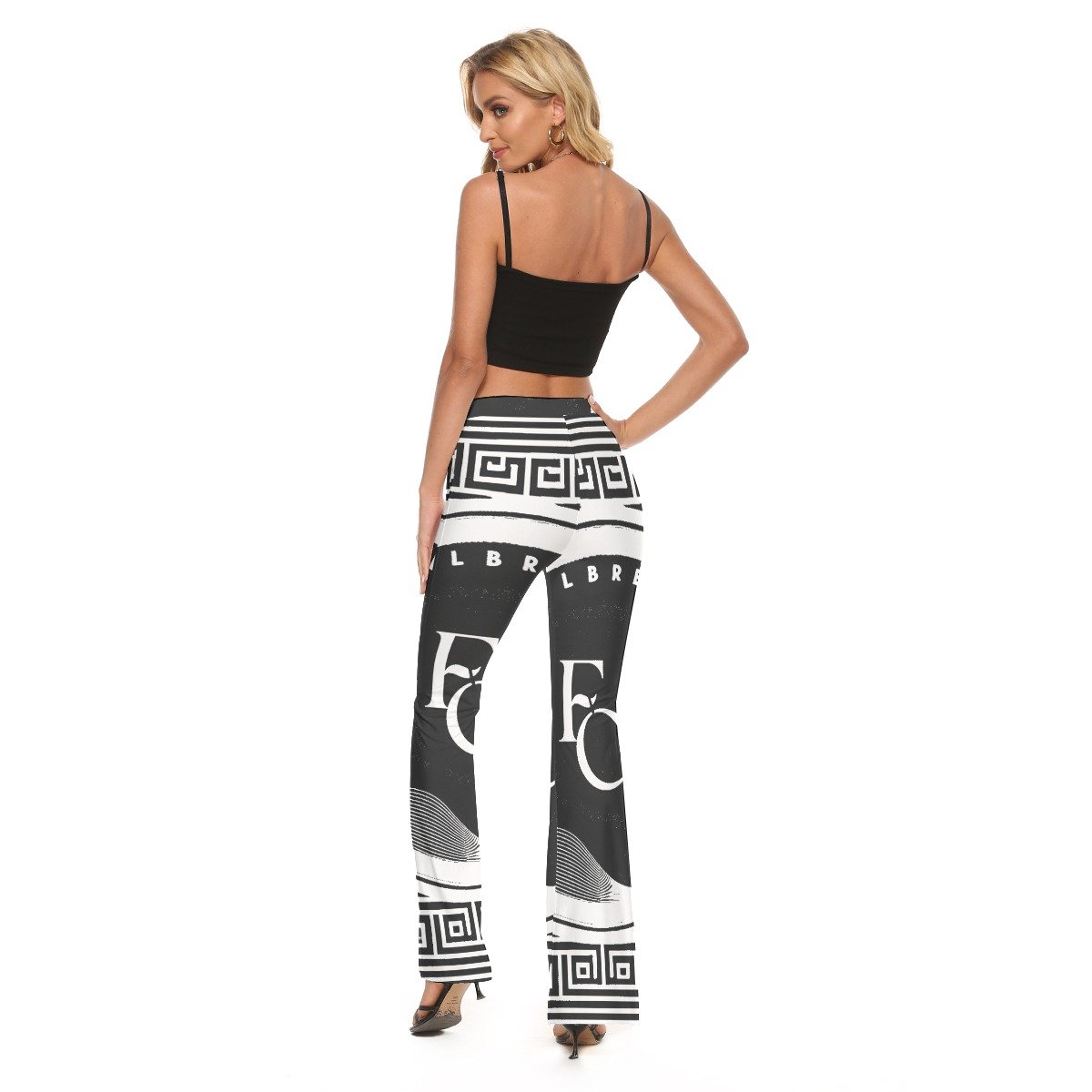 fullbreedcustom Print Women's High Elastic Flare Pants - Image 4