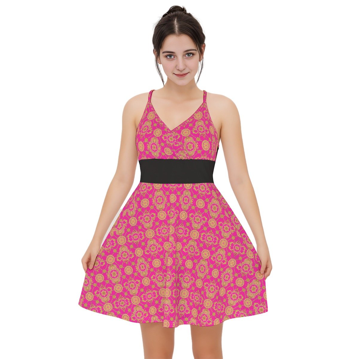 All-Over Print Women‘s Cross Cami Dress - Image 2