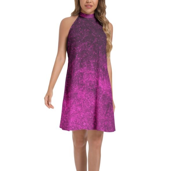 fullbreedcustom Tie Back Halter Neck Flared Dress