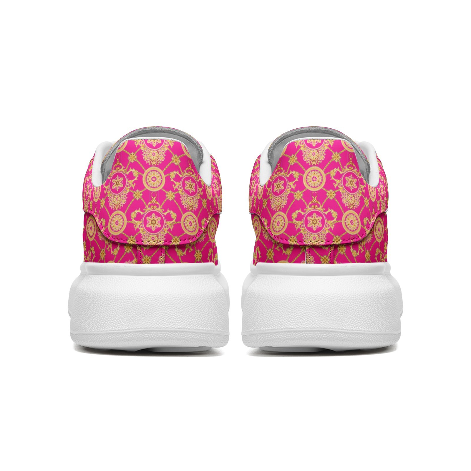 Unisex Non Slip Lace Up Faux Leather Sneakers - Image 6