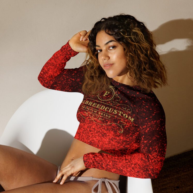 MYSTERIA RECYCLED LONG SLEEVE CROP TOP