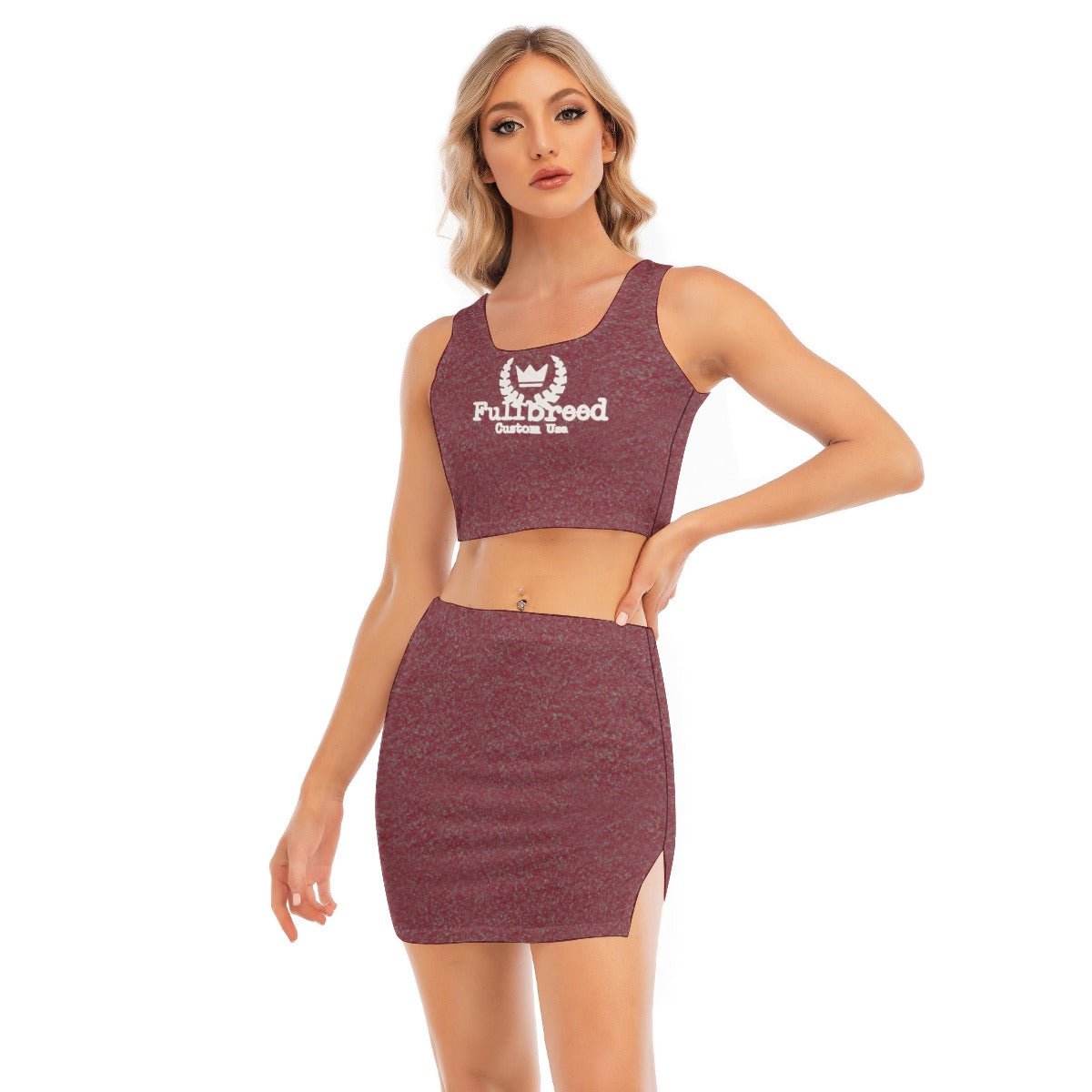 All-Over Print Women's Camisole And Hip Skirt Suit