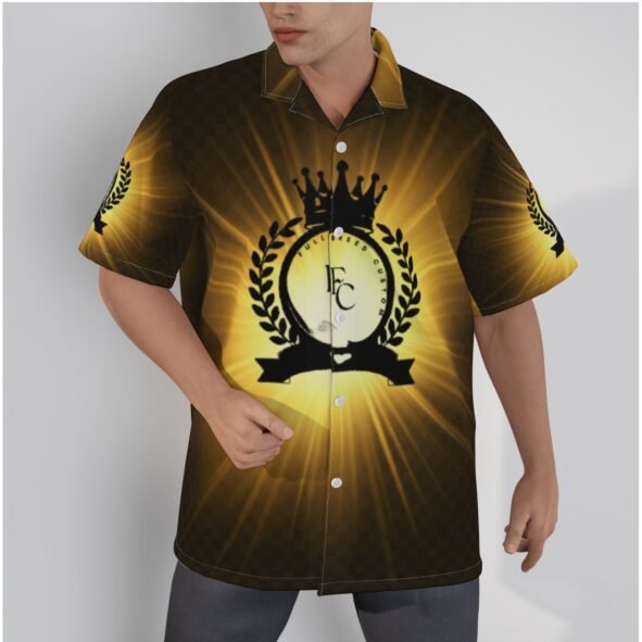 fullbreedcustom Print Men's Hawaiian Shirt With Button Closure