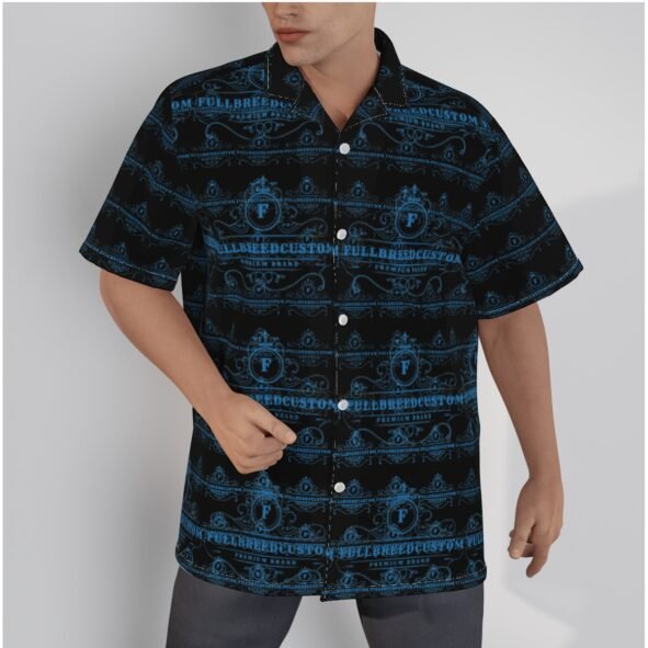 fullbreedcustom Men's Hawaiian Shirt With Button Closure