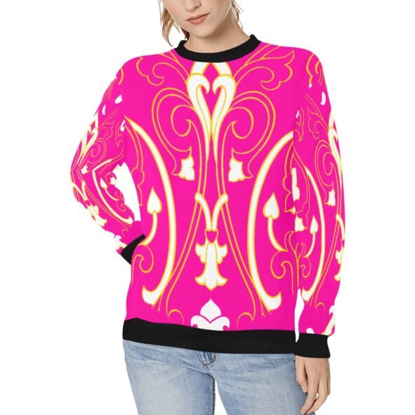 FullbreedCustom Women's Rib Cuff Crew Neck Sweatshirt (H34)