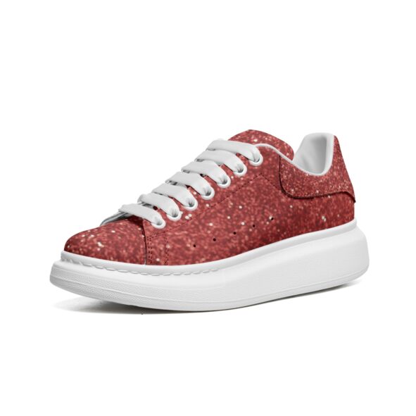 kokorepublic .Unisex Non Slip Lace Up Faux Leather Sneakers