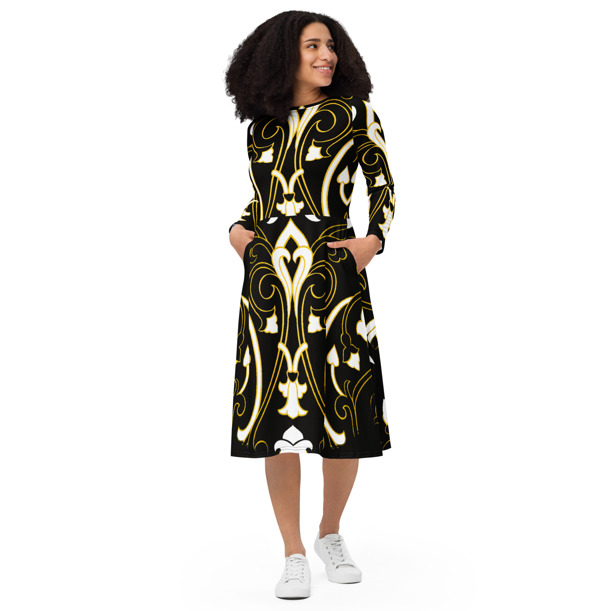 FullbreedCustom long sleeve midi dress