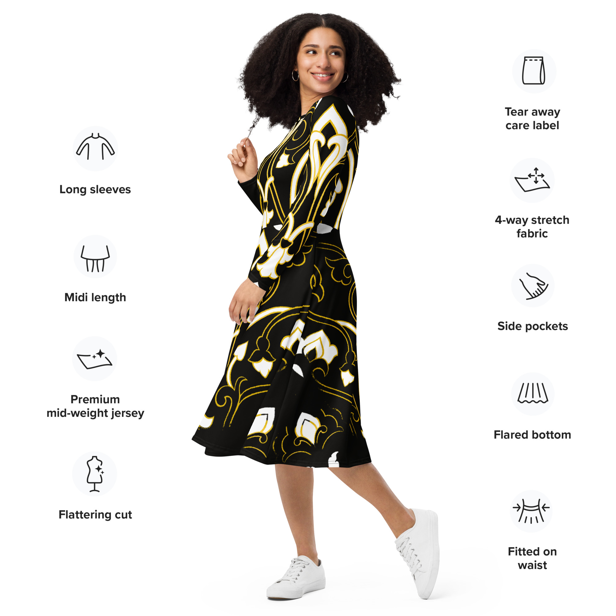 FullbreedCustom long sleeve midi dress - Image 2