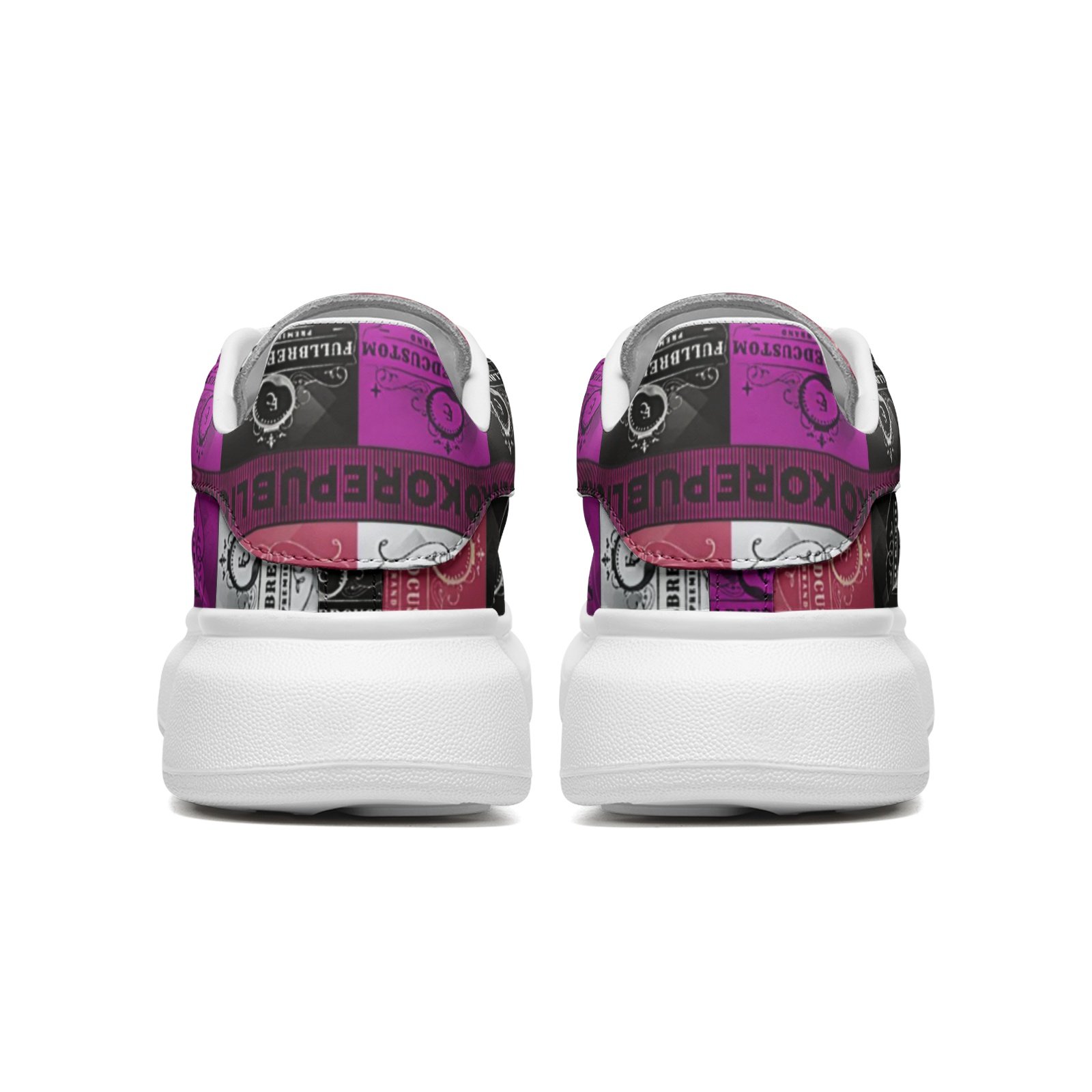 kokorepublic Unisex Non Slip Lace Up Faux Leather Sneakers - Image 6