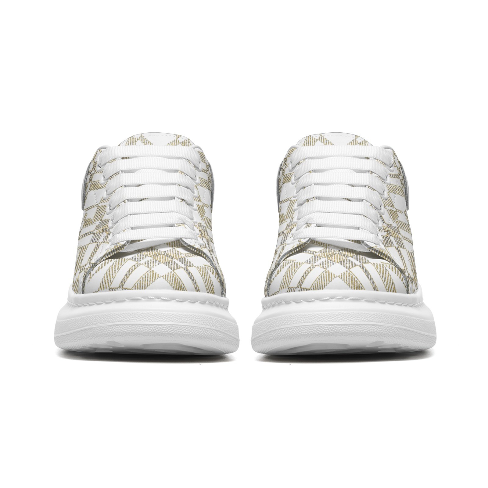 kokorepublic Unisex Non Slip Lace Up Faux Leather Sneakers - Image 5