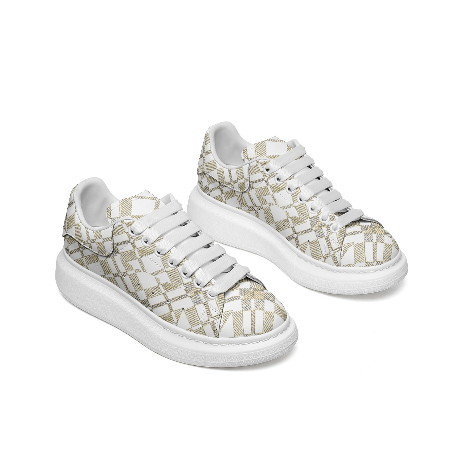 kokorepublic Unisex Non Slip Lace Up Faux Leather Sneakers - Image 7