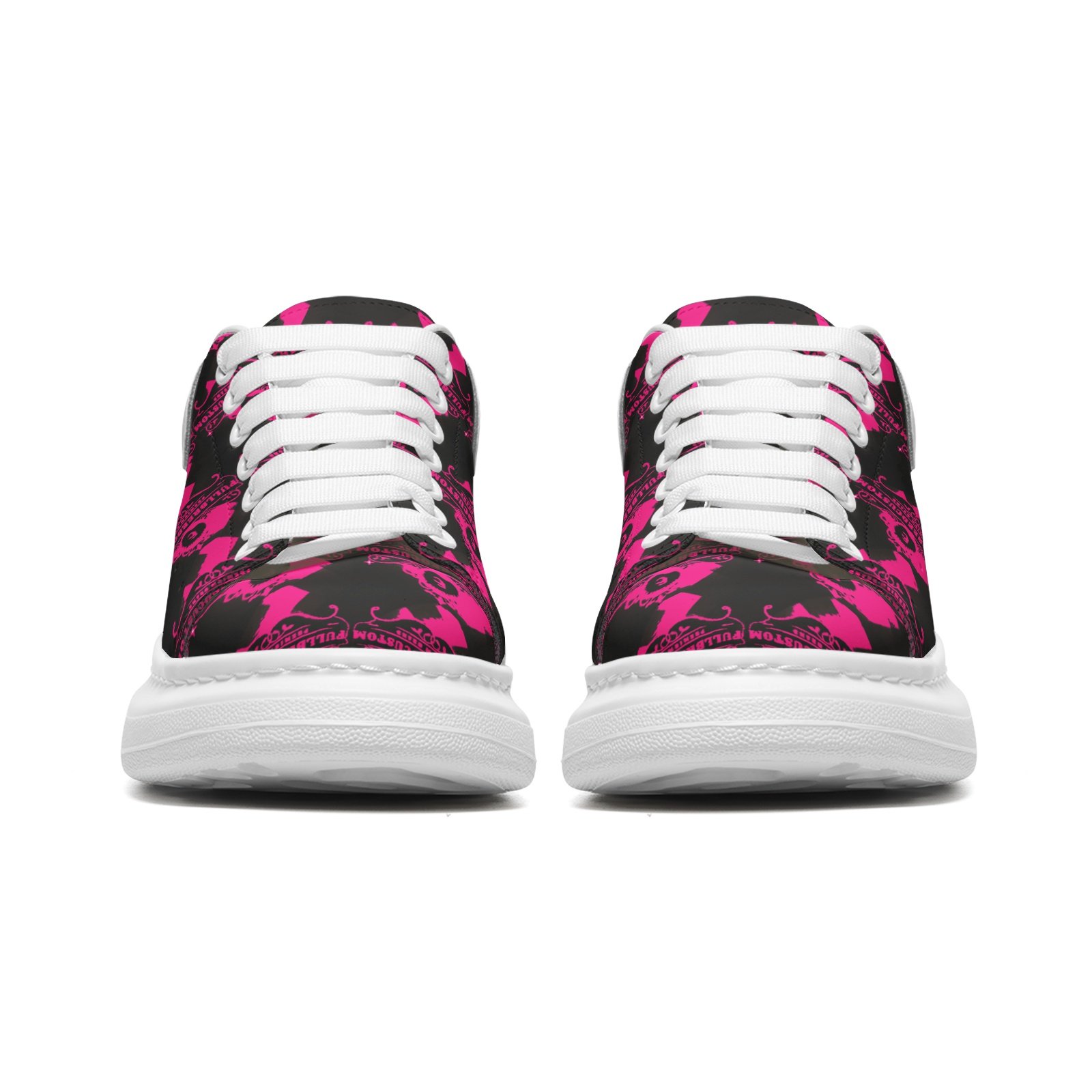 kokorepublic Unisex Non Slip Lace Up Faux Leather Sneakers - Image 5