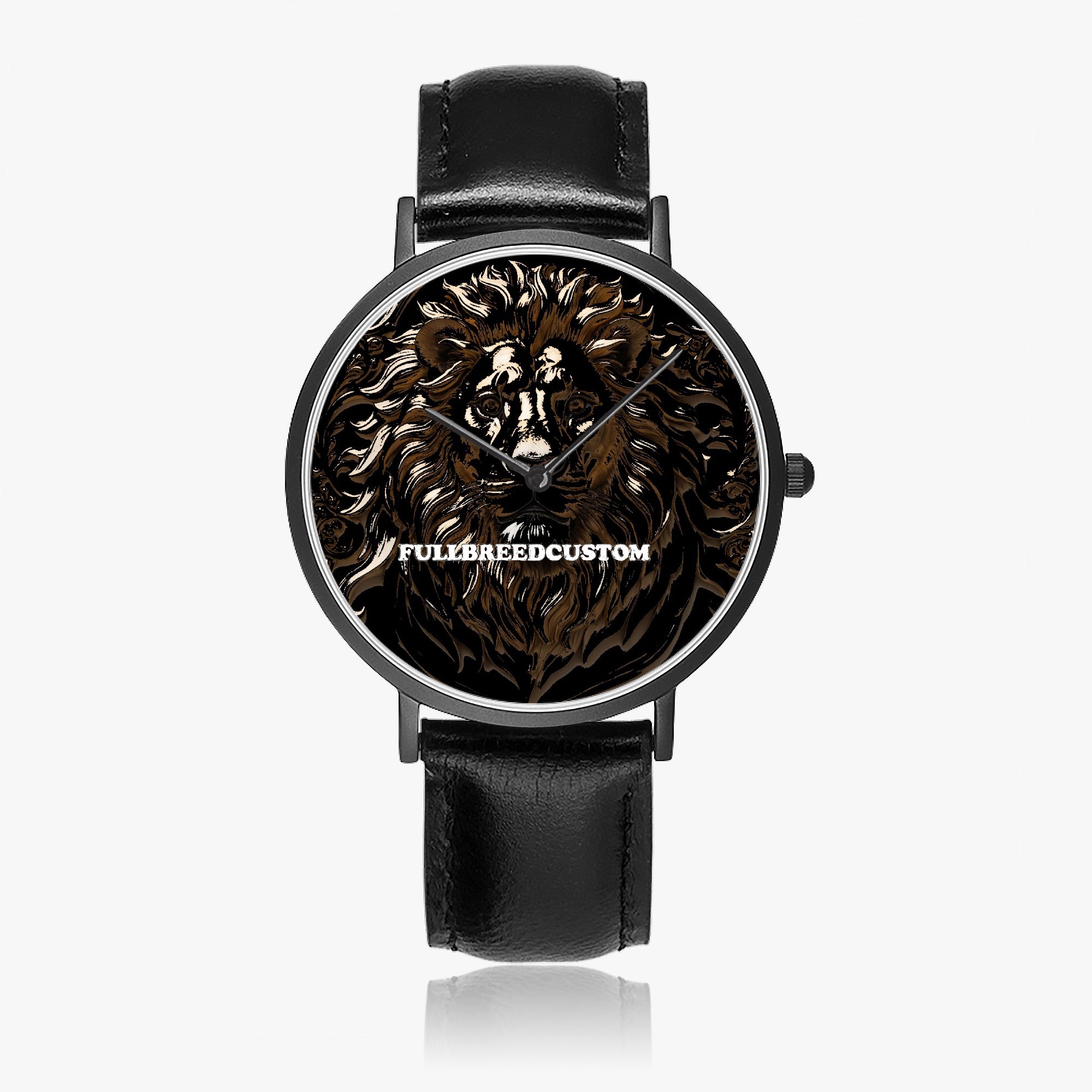 FullbreedCustom Ultra-Thin Leather Strap Quartz Watch (white)