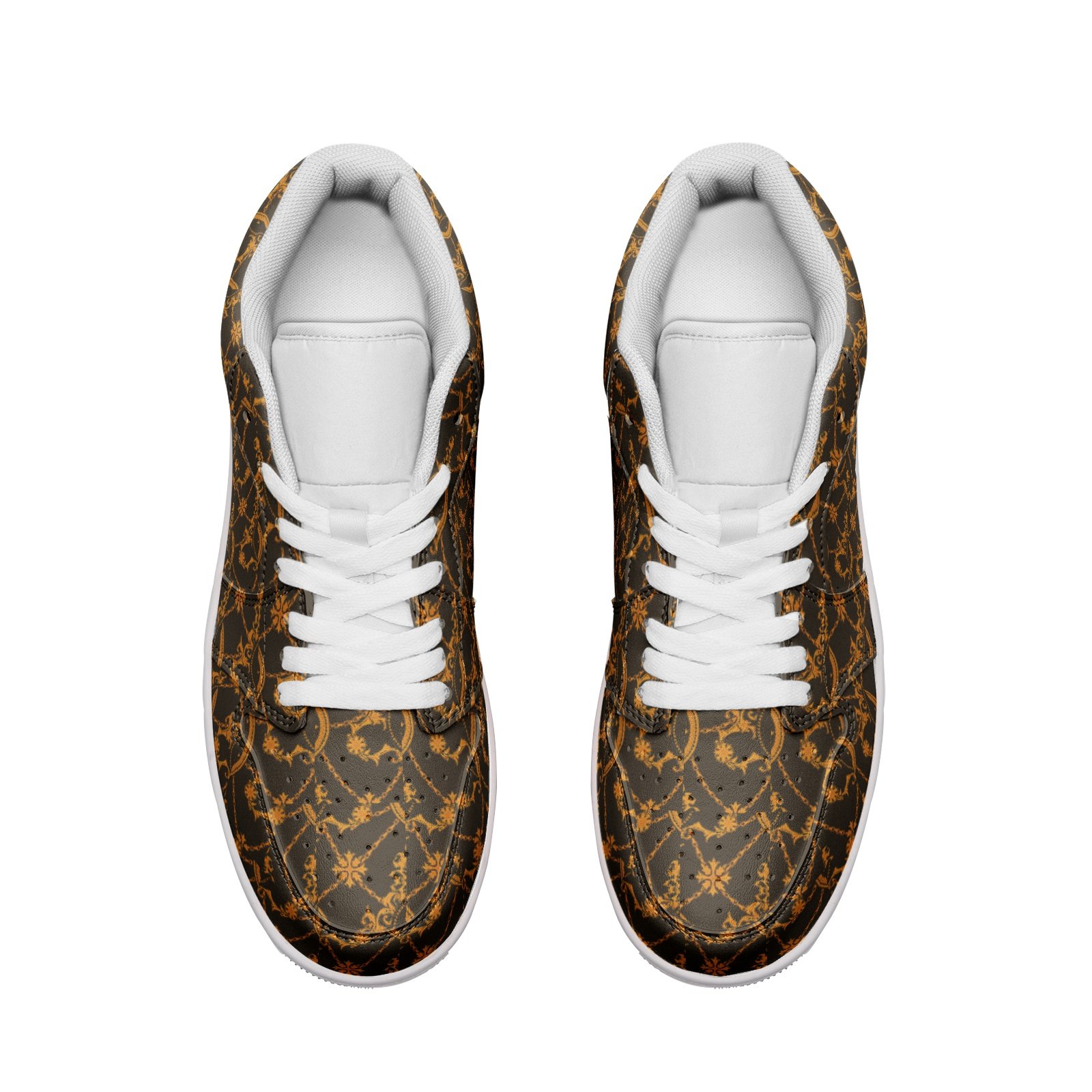 Unisex Low Top Leather Sneakers - Image 3