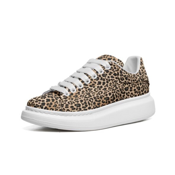 kokorepublic Unisex Non Slip Lace Up Faux Leather Sneakers