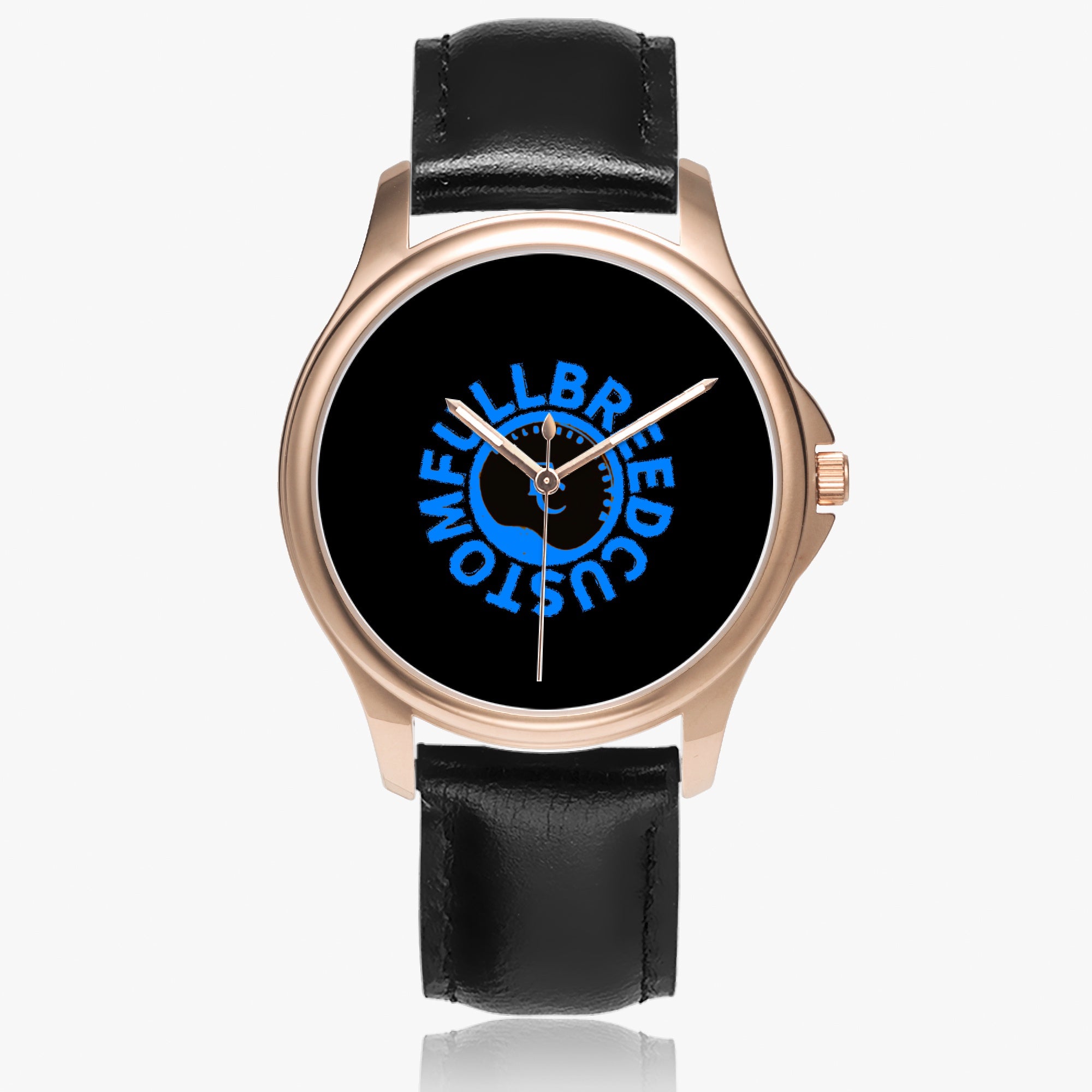 FullbreedCustom Classic Leather Strap Quartz Watch (Rose Gold)