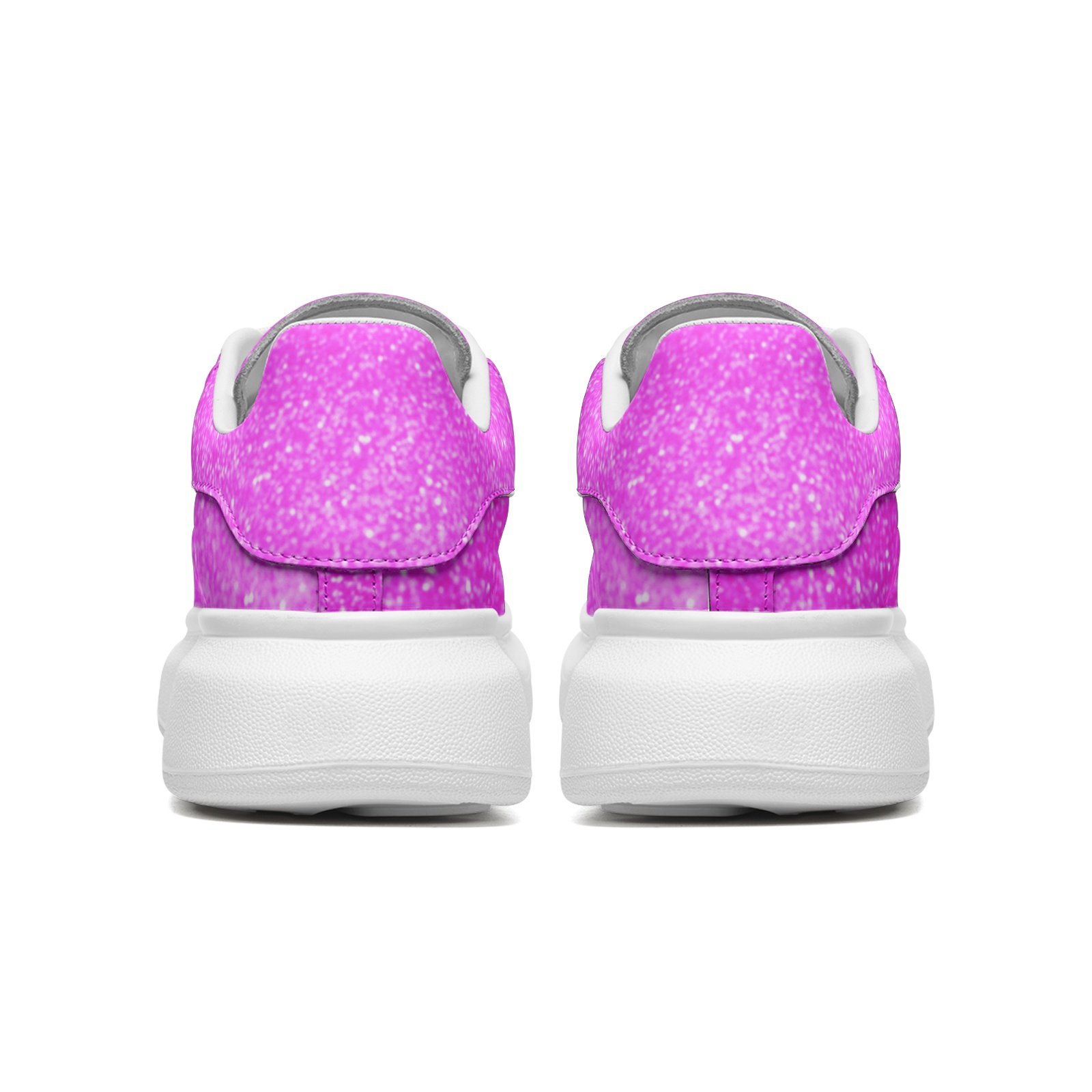 Unisex Non Slip Lace Up Faux Leather Sneakers - Image 6