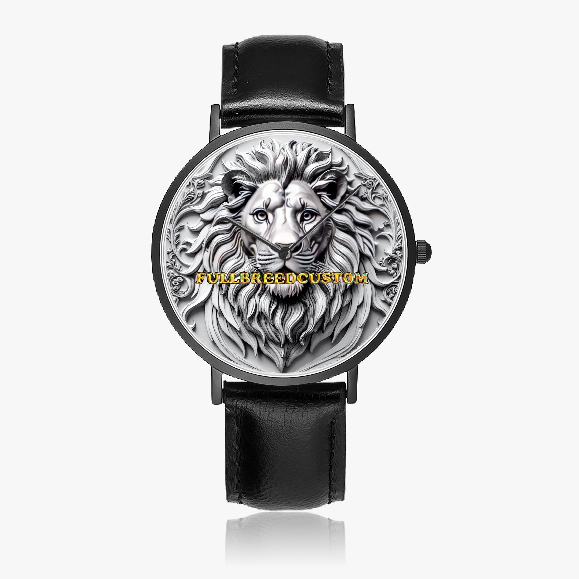 FullbreedCustom Ultra-Thin Leather Strap Quartz Watch white