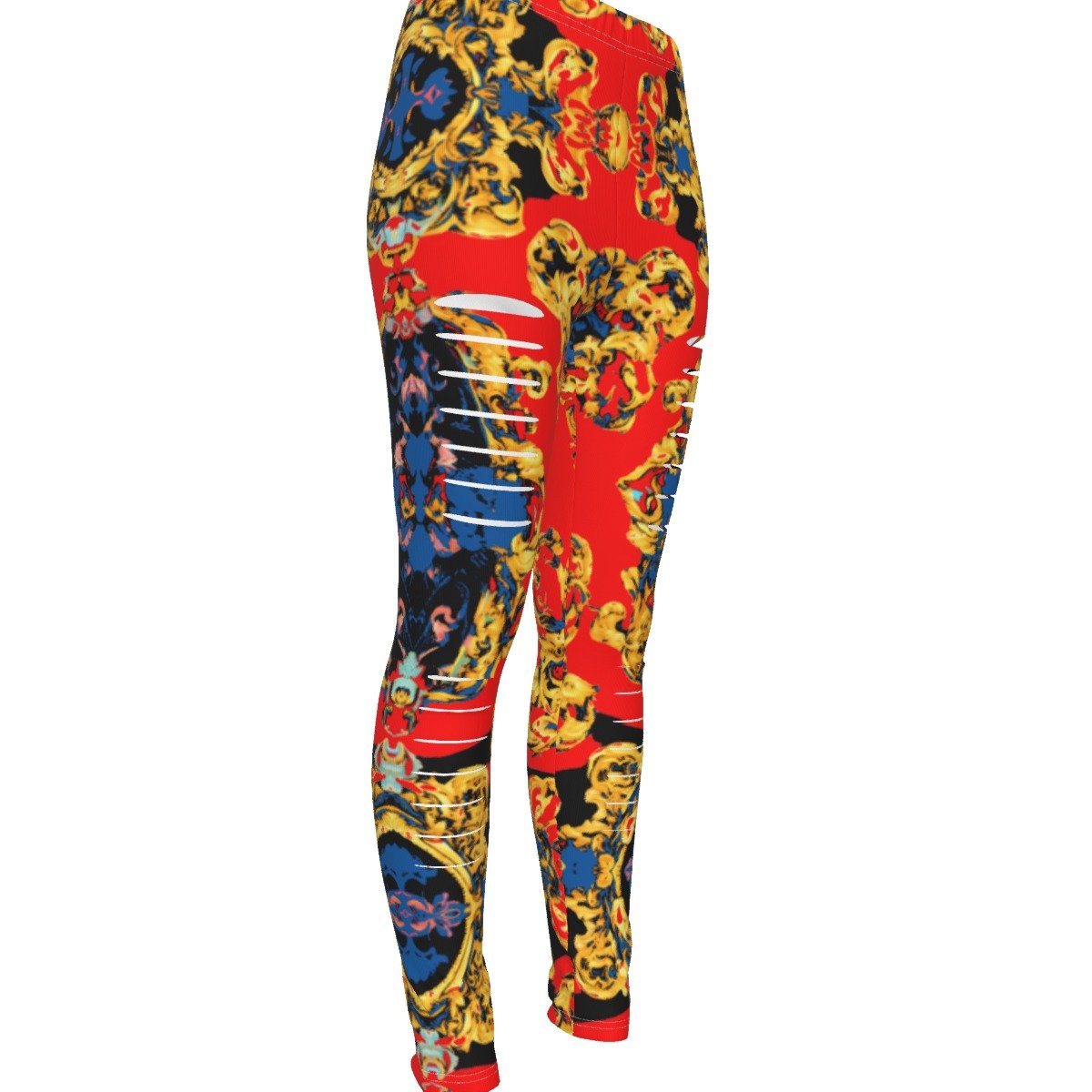 fullbreedcustom Print Women's Ripped Leggings - Image 3