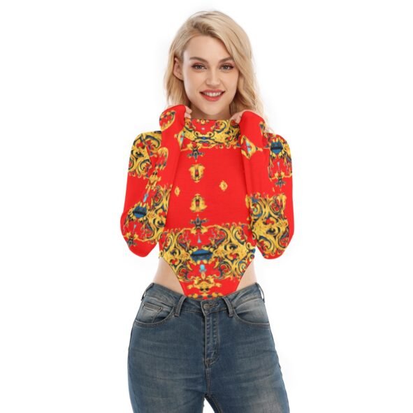 fullbreedcustom t Women's Turtleneck Long Sleeve Jumpsuits