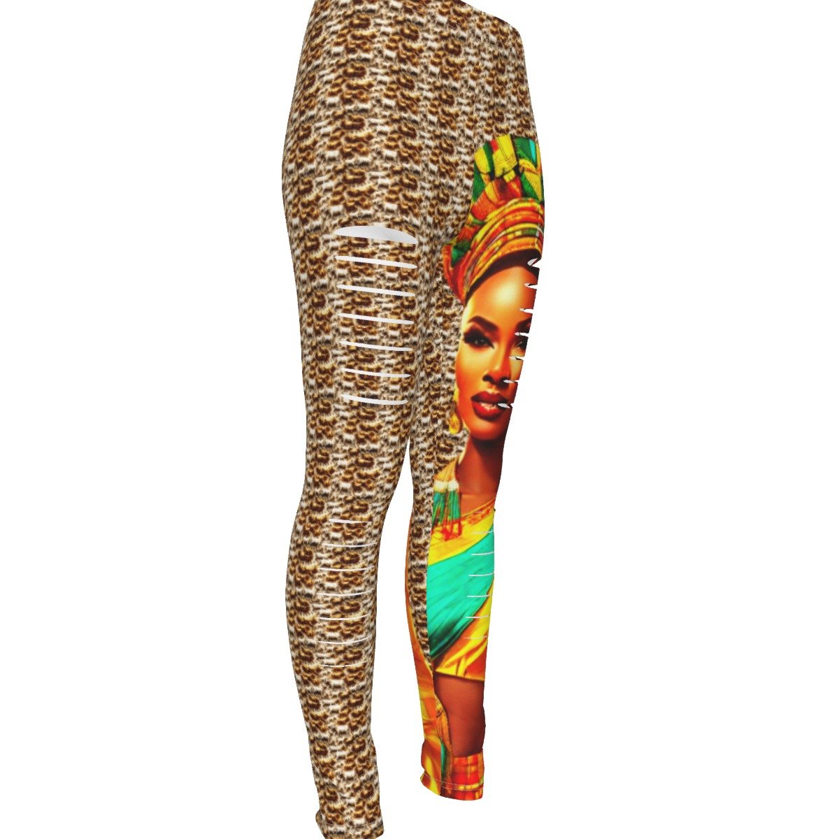 FullbreedCustom Women's Ripped Leggings - Image 3