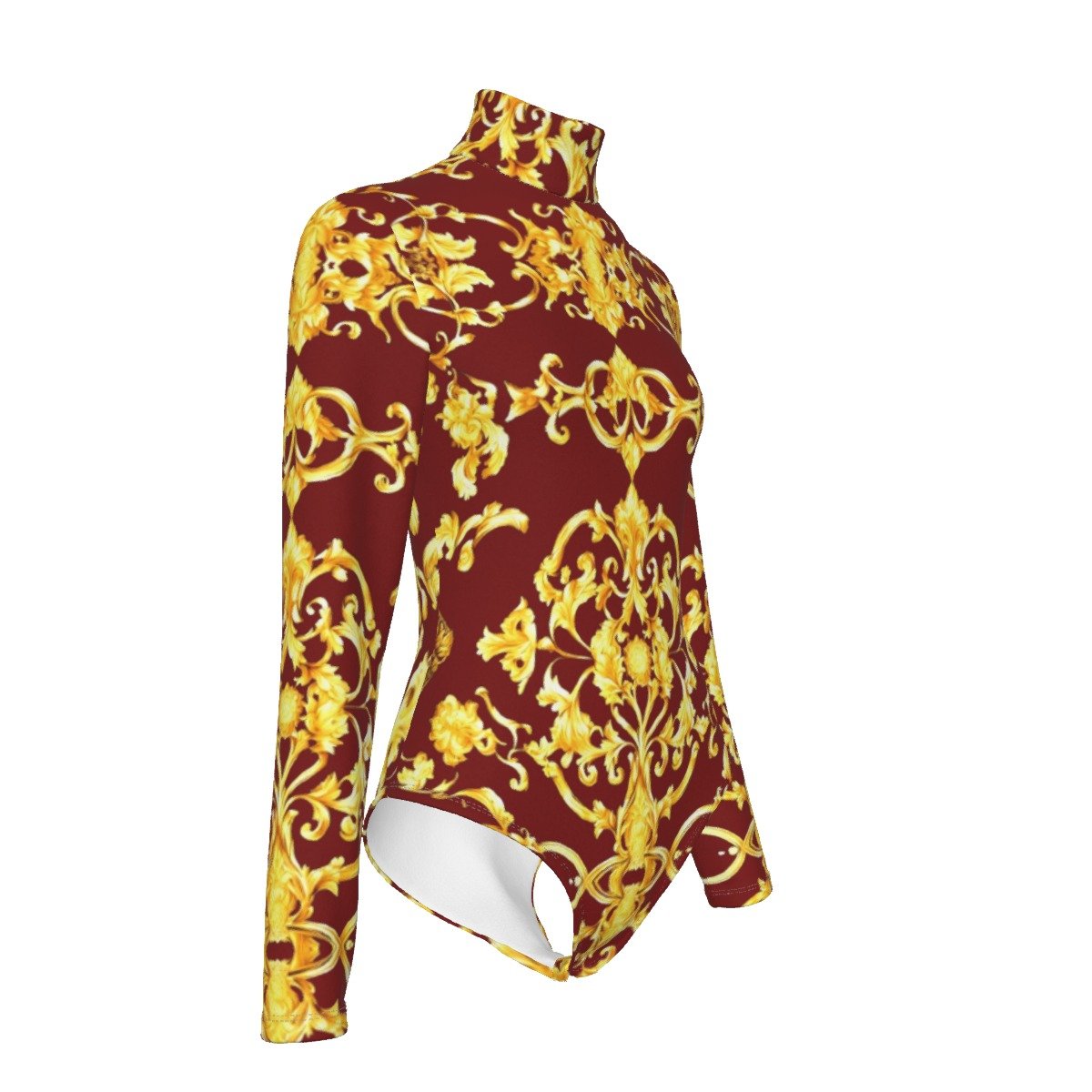 fullbreedcustom Print Women's Turtleneck Long Sleeve Bodysuit - Image 3