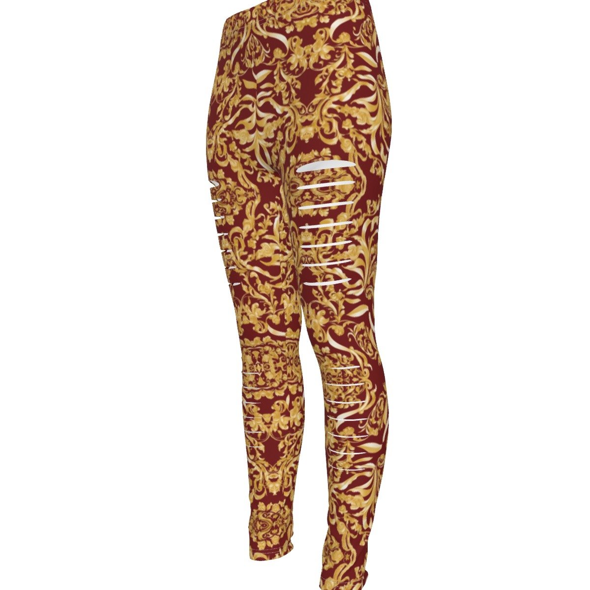 fullbreedcustom Print Women's Ripped Leggings - Image 4
