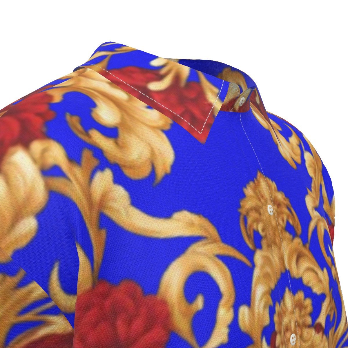 fullbreedcustom Print Men's Imitation Silk Short-Sleeved Shirt - Image 6