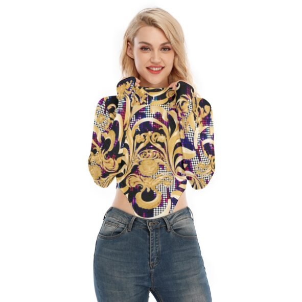 fullbreedcustom Print Women's Turtleneck Long Sleeve Jumpsuits