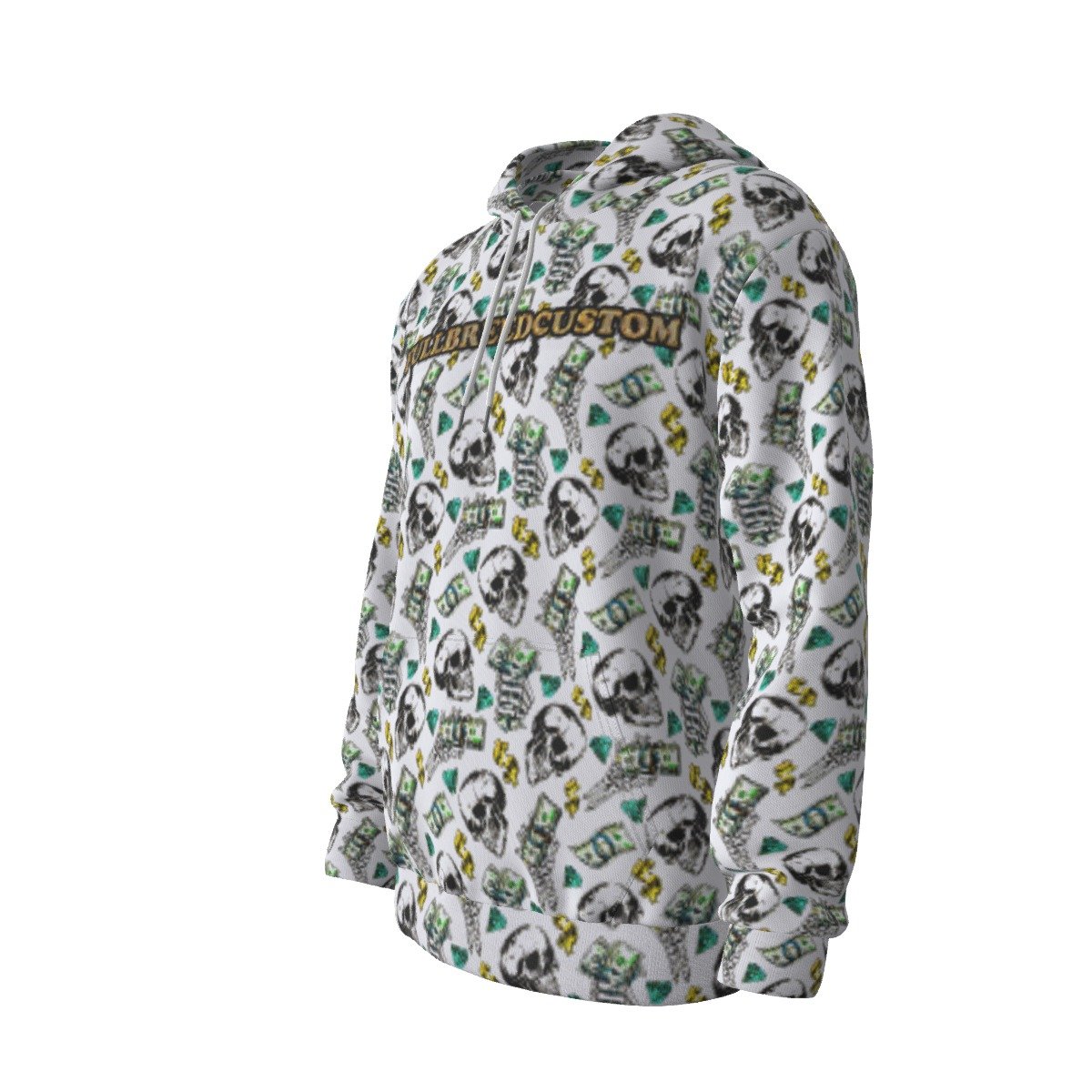 fullbreedboutique Print Men's Hoodie With Double-side Print Hood - Image 4