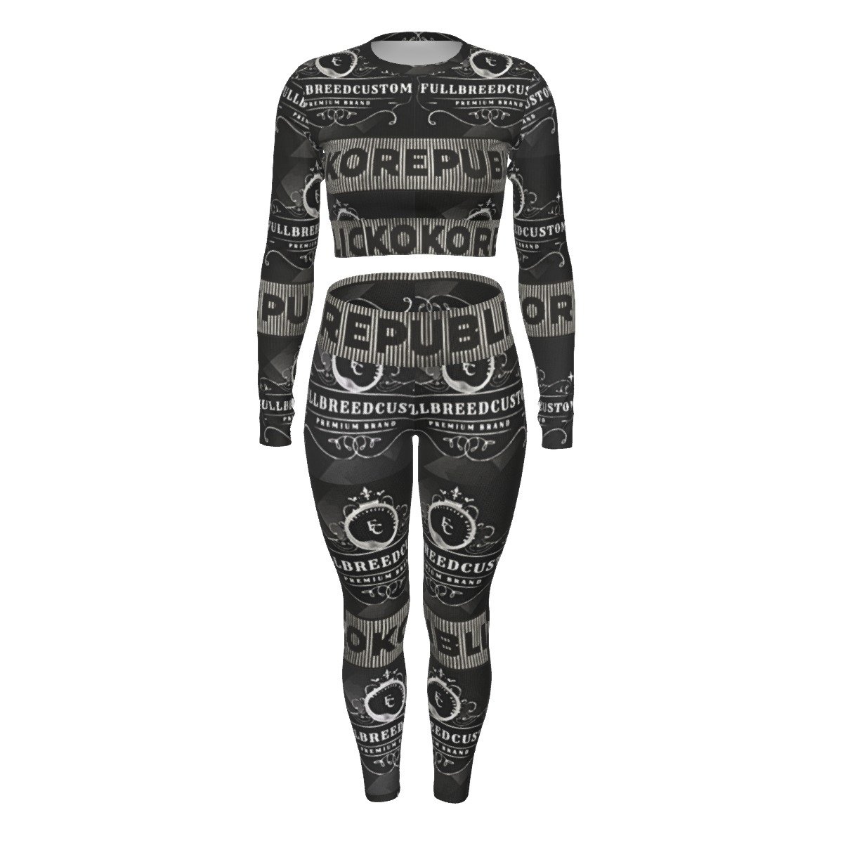 FullbreedCustom Women's Sport Set With Backless Top And Leggings