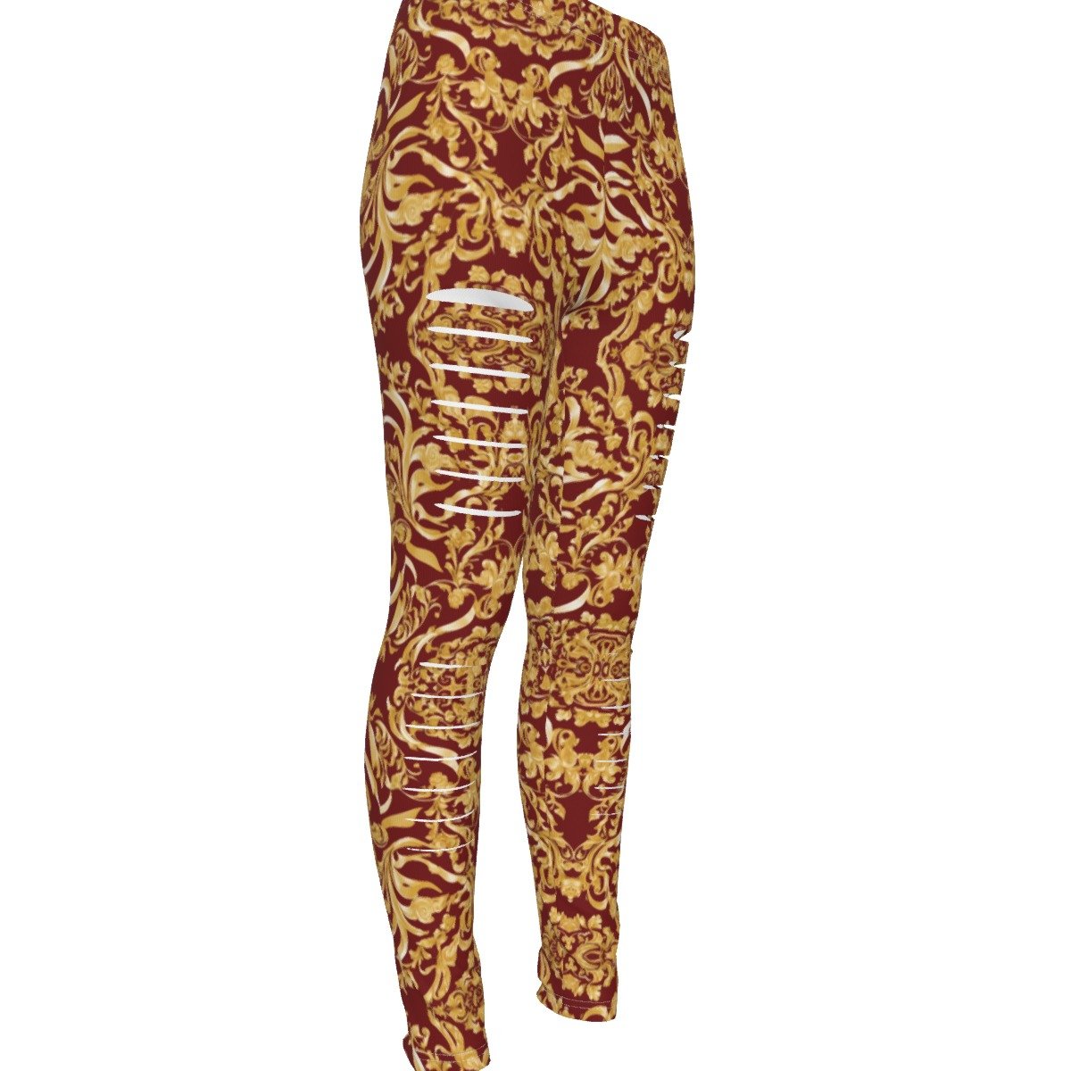 fullbreedcustom Print Women's Ripped Leggings - Image 3
