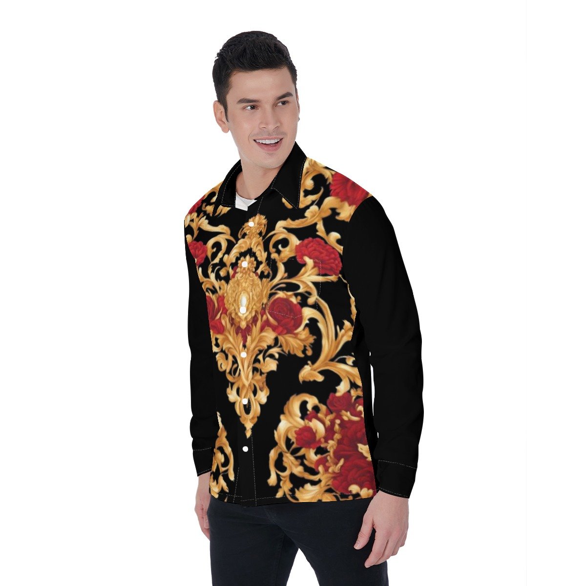 fullbreedcustom Print Men's Long Sleeve Shirt - Image 3