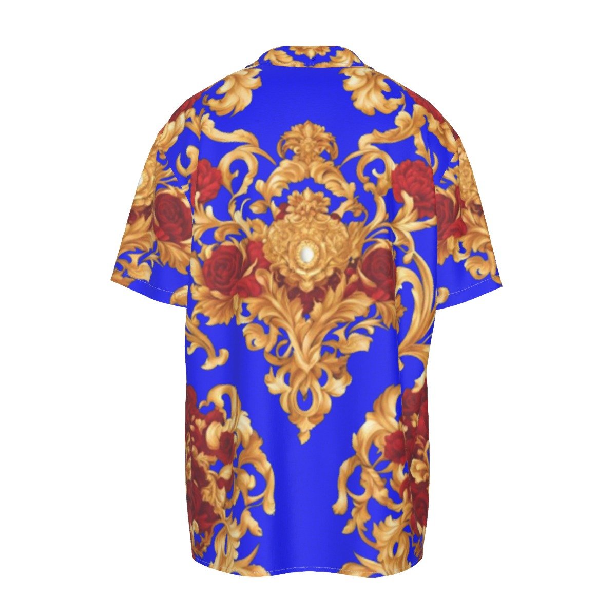 fullbreedcustom Print Men's Imitation Silk Short-Sleeved Shirt - Image 4
