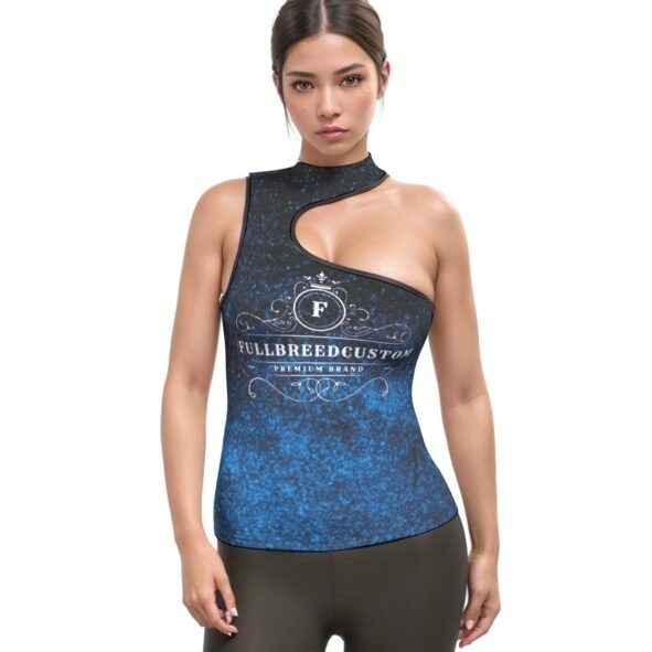 FullbreedCustom Women's Halter Sleeveless Asymmetrical Tank Top