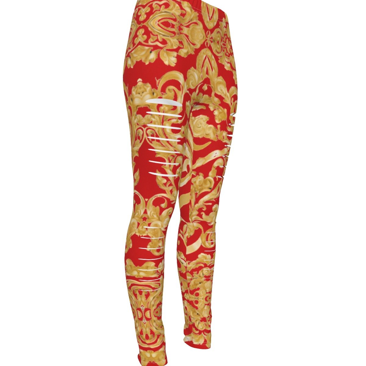 fullbreedcustom Print Women's Ripped Leggings - Image 3