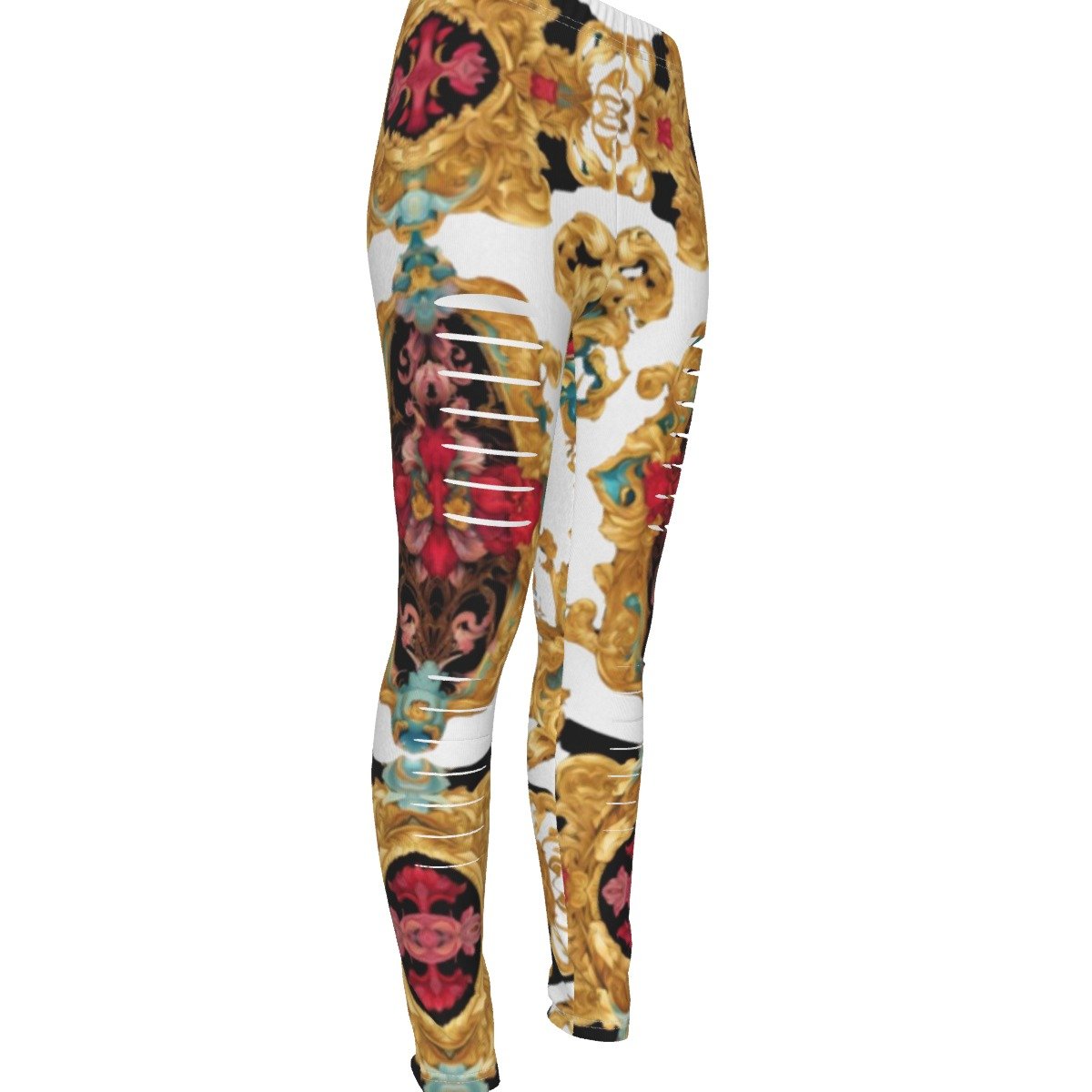 fullbreedcustom Print Women's Ripped Leggings - Image 3