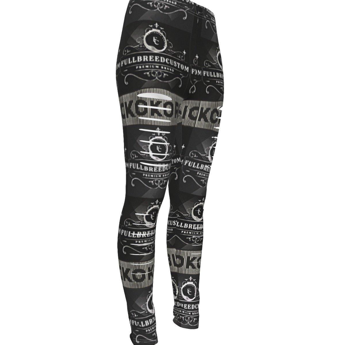 FullbreedCustom Print Women's Ripped Leggings - Image 3