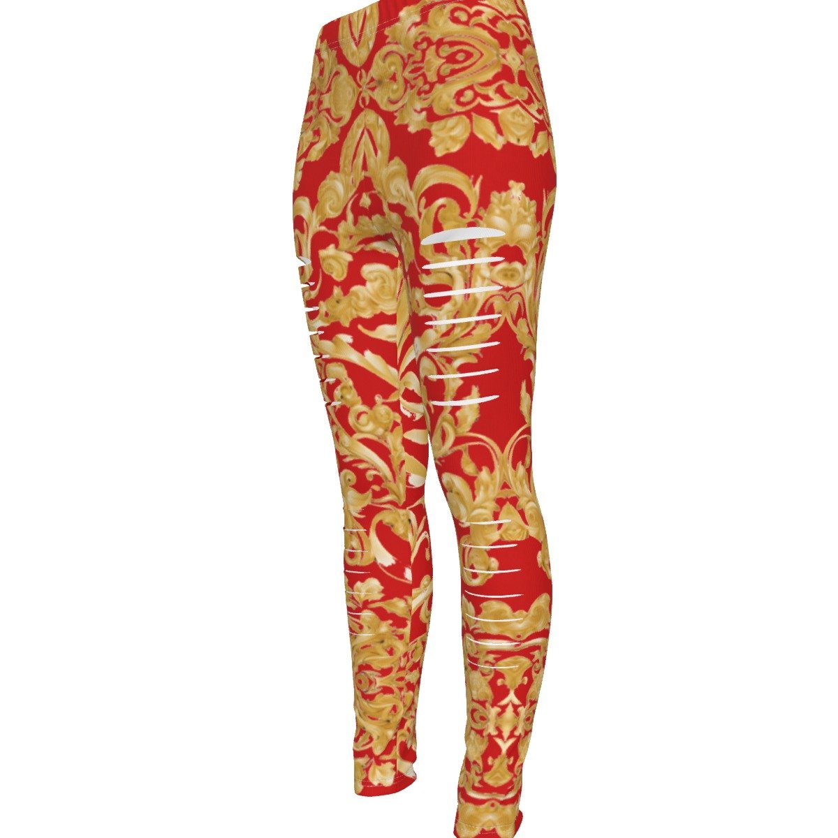 fullbreedcustom Print Women's Ripped Leggings - Image 4
