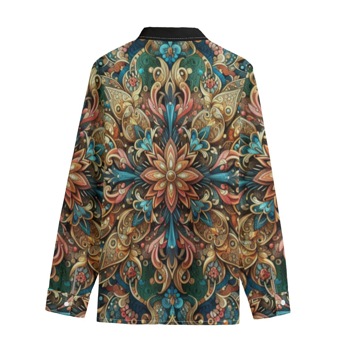 fullbreedcustom Print Men's Lapel Collar Shirt With Concealed Placket |115GSM Cotton poplin - Image 2