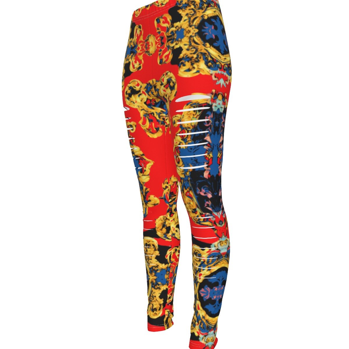 fullbreedcustom Print Women's Ripped Leggings - Image 4