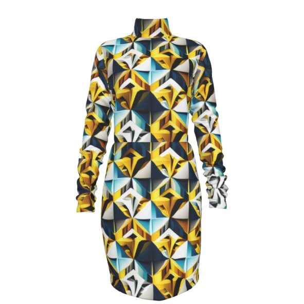 fullbreedcustom Print Women's Waist Hollow Hip Dress